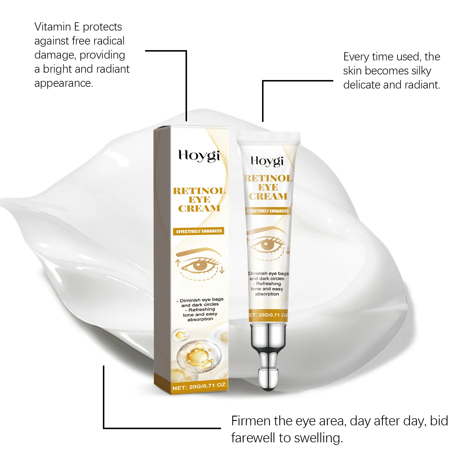 

Retinol Eye Cream Firming Smoothing and Brightening Eye Skin Minimizing Fine Lines Moisturizing Eye Treatment for Women & Men