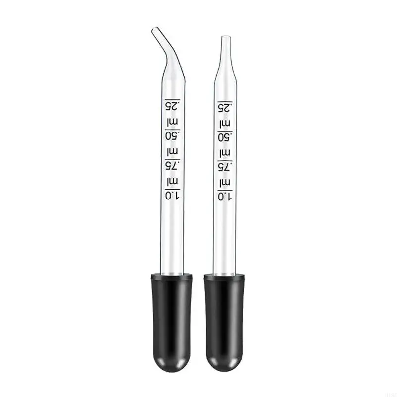 

918C Glass Liquid Droppers for Liquid Medicines Essential Oils 1ml/0.04oz Capacity