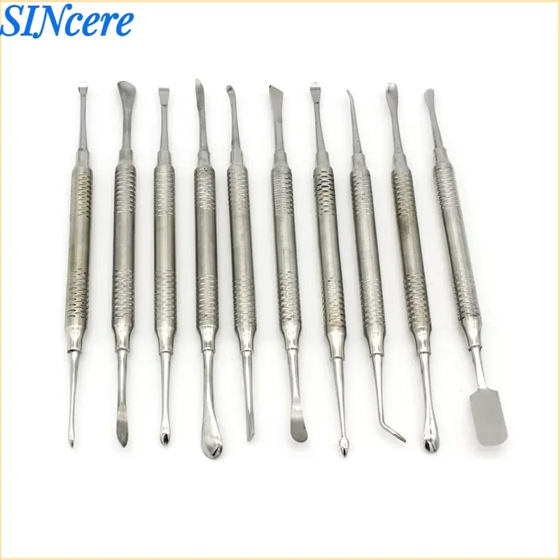 

10pcs/set Dental Implant Periosteal Elevator Reflecting Retracting Splitter Separator Dental Implant Sinus Lift Instruments