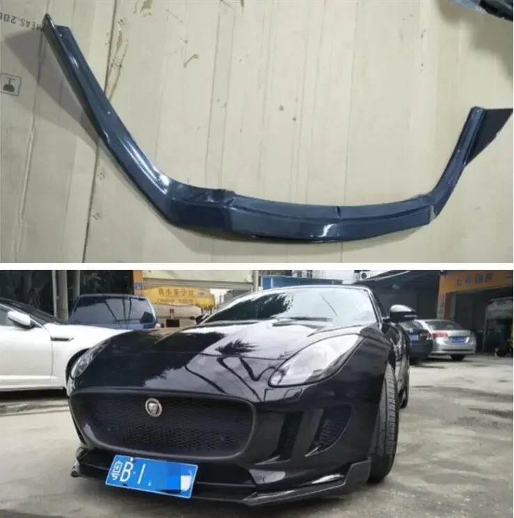 For Jaguar F TYPE 2014 2015 2016 2017 2018 2019 2020 2021 Real Carbon Front Bumper Flaps Lip Diffuser Spoiler Body Kit