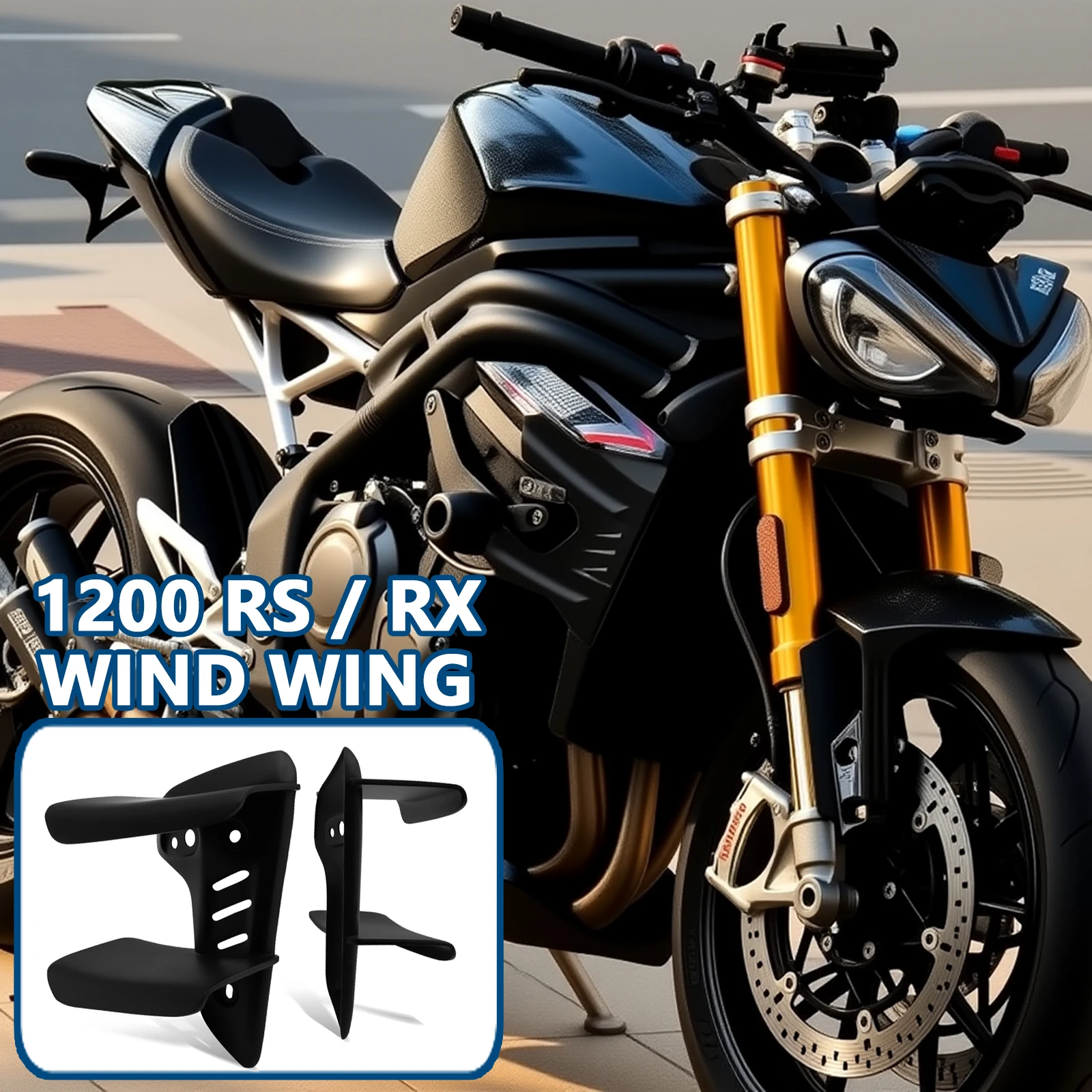 

Side Fairing Side Spoiler Motorcycle Spoiler Aerodynamic Winglet Fixed Wing For Speed Triple 1200 RS RX 1200RS 2021-2025 2024
