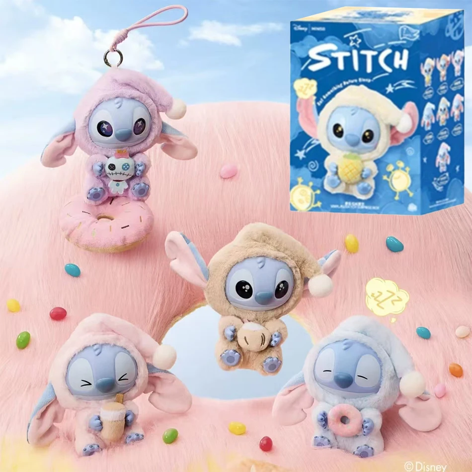 

Anime Doll Stitch Blind Box Toy Before Sleep Eat Something Series Mystery Gift Girlfriend Birthday Pendant Ornament Kids Gifts
