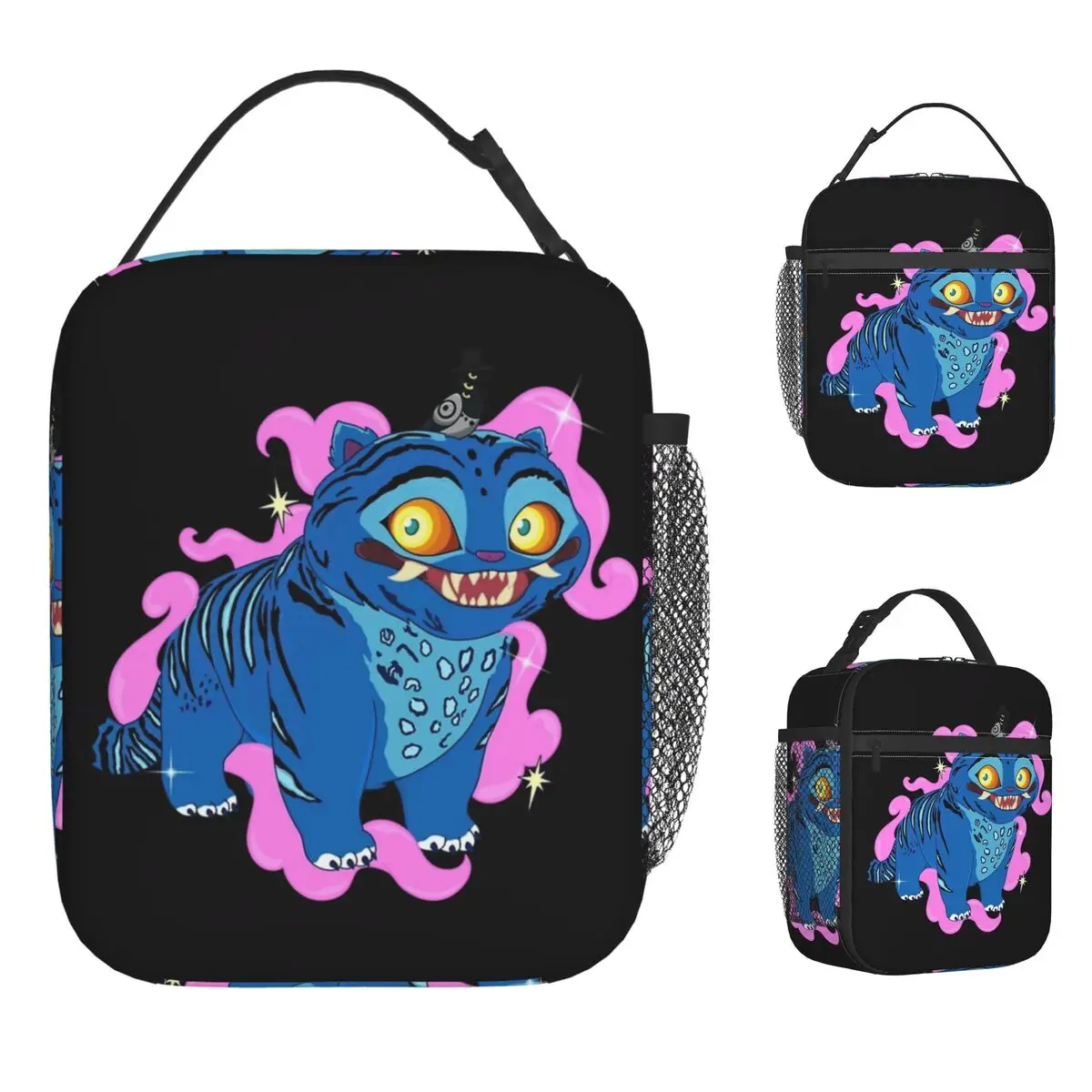 

Derpy Tiger K-Pop Demon Hunters Lunch Bag Casual Lunch Box Child Outdoor Picnic Portable Cooler Bag Oxford Thermal Lunch Bags