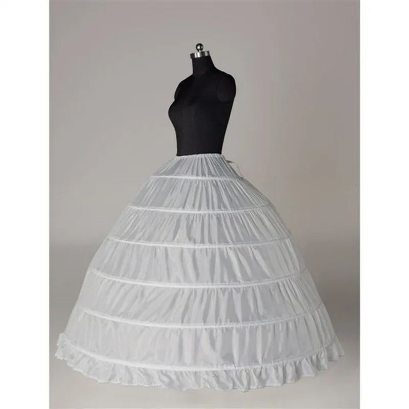 6 Hook Royal White Petticoat Palace Dance Vintage Party Dress For Girl Women Wedding Gown Petticoat