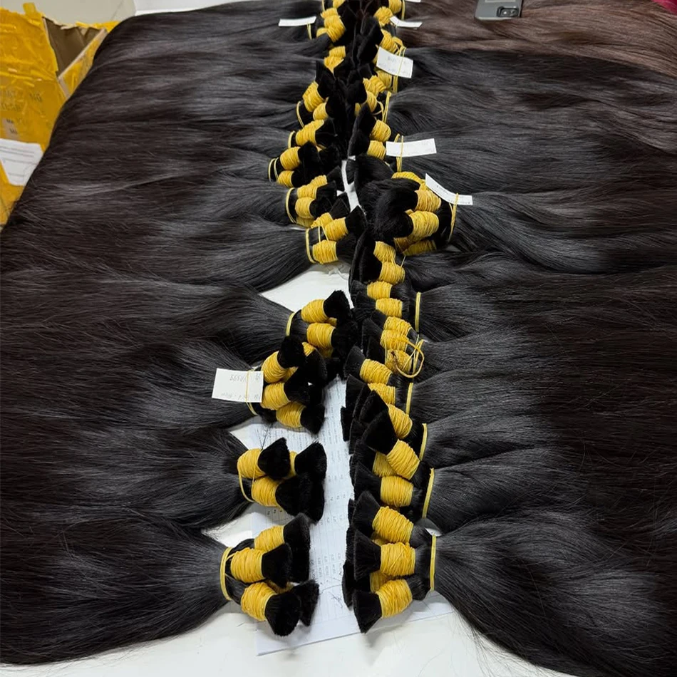 

613 Blonde 100% Real Human Hair Bulk No Weft Remy Vietnam Hair Straight Hair Bundles Natural Black Hair For Braiding 18inch