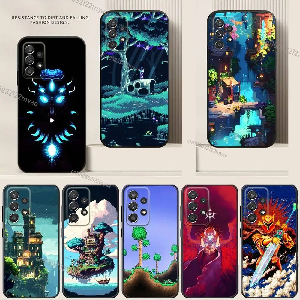 

T-TerrariaS Phone Case For Samsung S24,21,22,23,30,Ultra,20,Plus,Note,10,9,Black soft silicone case