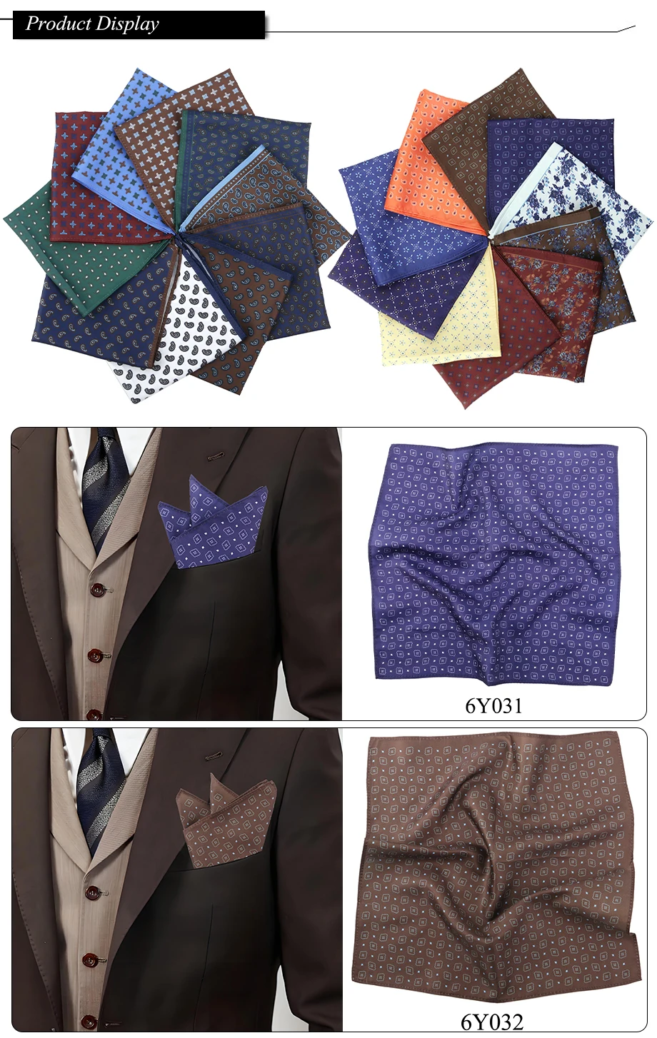 Tailor Smith Herrenanzug-Taschentuch, Einstecktuch für klassische Paisley-Taschentücher, Hochzeit, Business-Accessoires – Detail 5
