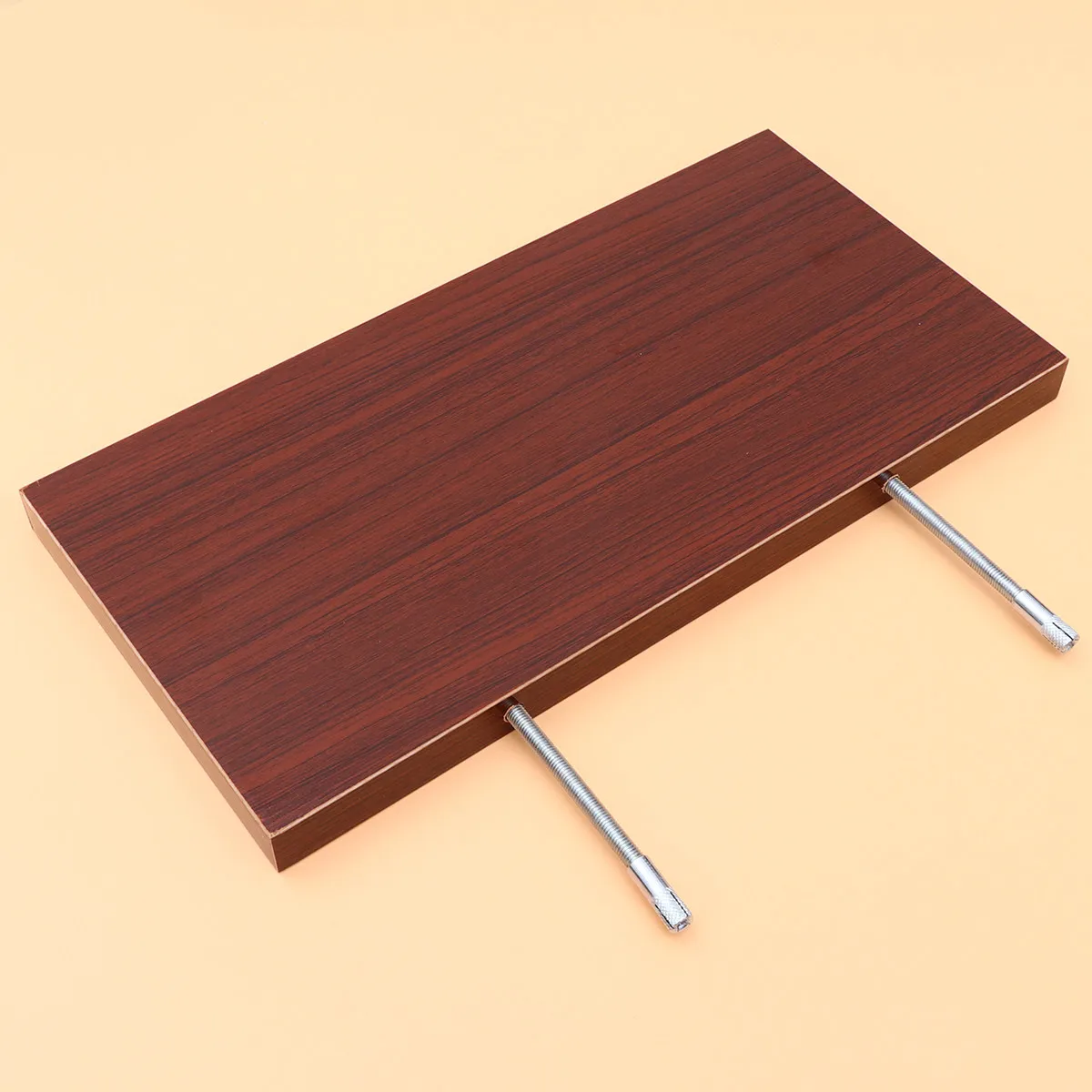 Wall Mounted Single Layer Bookshelf Solid Teak Wood Design for Home Office Library Classroom Organization Tidy Magazine Cd