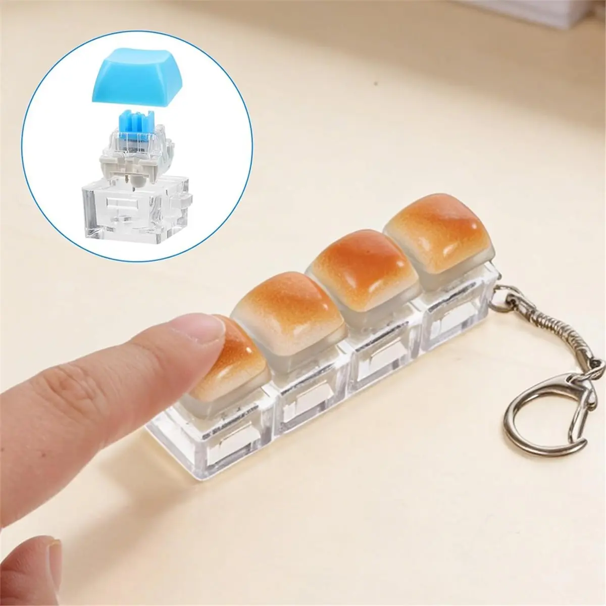 50 Blue Keyboard Clickers for 3D Printed Mechanical Keyboard Switches, with Removal Tools, Dustproof and Waterproof - view 5