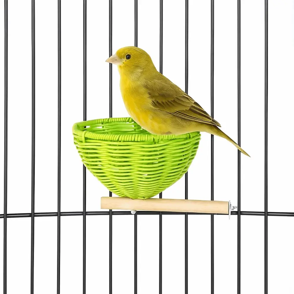 

Bite Resistant Imitation Woven Bird Nest Wear-resistant Wall Mount Handwoven Bird House Breathable Bird Breeding Nest Balcony