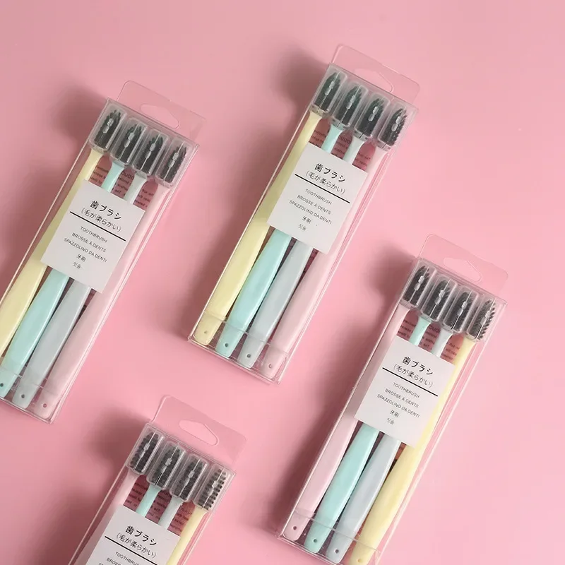 

Ручной одноразовый дорожный набор зубных щеток, многоцветный дорожный набор туалетных принадлежностей для полости рта, 1 набор из четырех зубных щеток для взрослых или детей