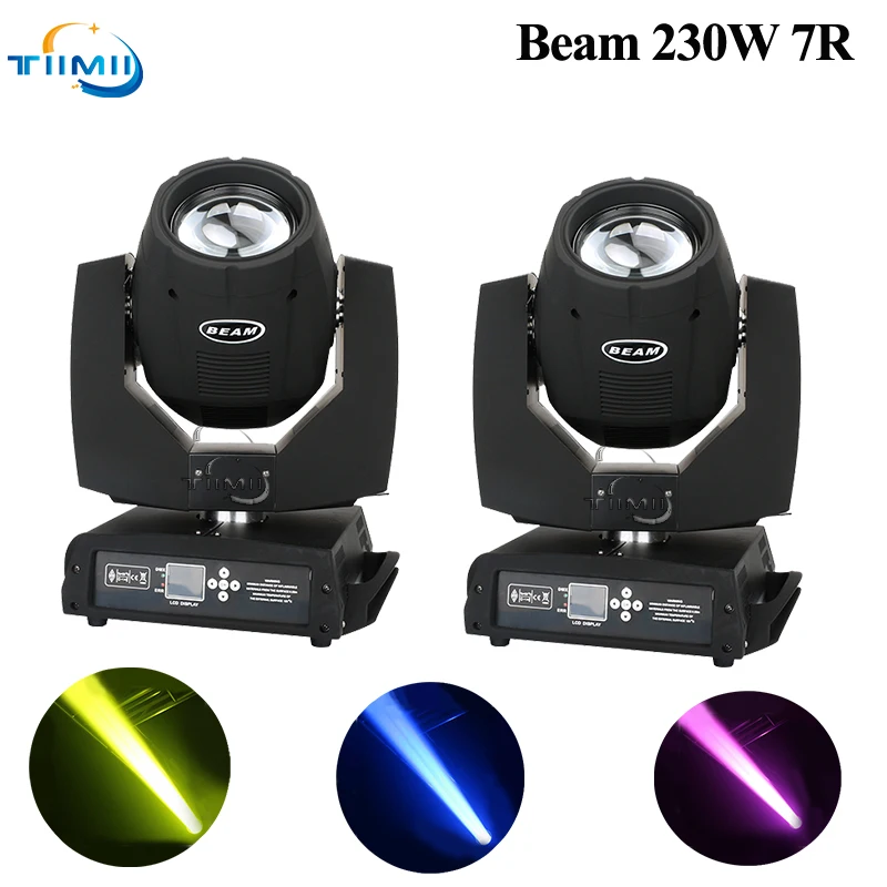 2Pcs Lyre Beam 7R Moving Head Stage Light Sharpy Gobo 230W Dj Lights With 16Chs Dmx Control Good For Disco Bar Show FlightCase