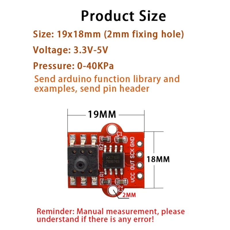 0-40Kpa Air Pressure Sensor Module Water Level And Liquid Level Sensor Controller Board