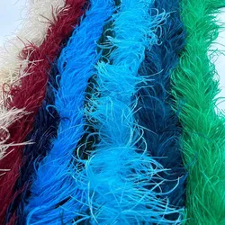 Beatiful 2 Meters 6 Layer Natural Ostrich Feathers Boa Quality Fluffy Costumes / Trim For Party / Costume / Shawl / Available