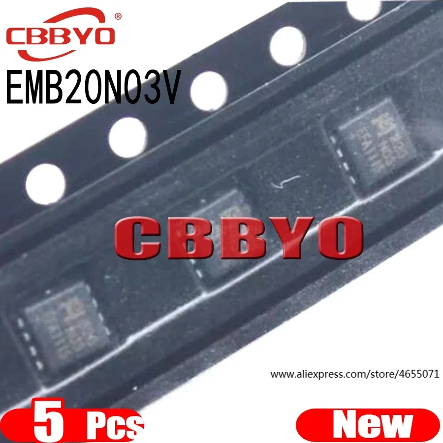 (5piece)100% New EMB20N03V EMB20N03 B20N03 QFN-8 Chipset