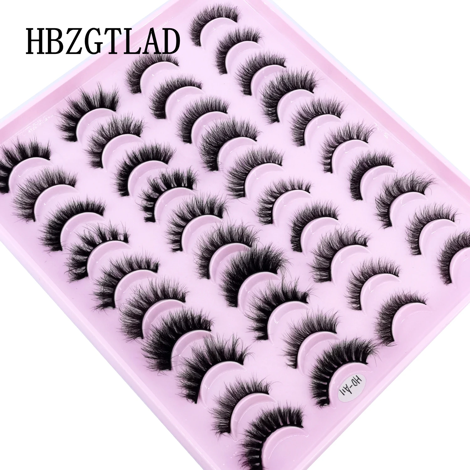 20 Pairs Eyelashes 3D Mink Lashes Fluffy Soft Wispy Natural Cross Eyelash Extension Reusable Lashes Mink False Eyelashes Makeup