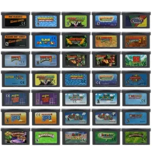 GBA 32-Bit-Videospielkassette Konsolenkarte Mario Donkey Kong Wario Serie Golf Tennis Party Superstar Saga für GBA