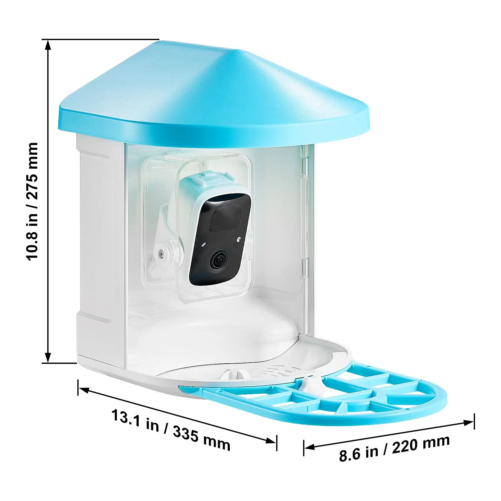 Smart Bird Feeder with Camera, 2K HD AI Identify 10,000+ Bird Species, Solar-Powered Bird Watching Camera with Auto Capture & Instant Notify, Wireless Outdoor Ideal Gift for Bird Lovers (Green)