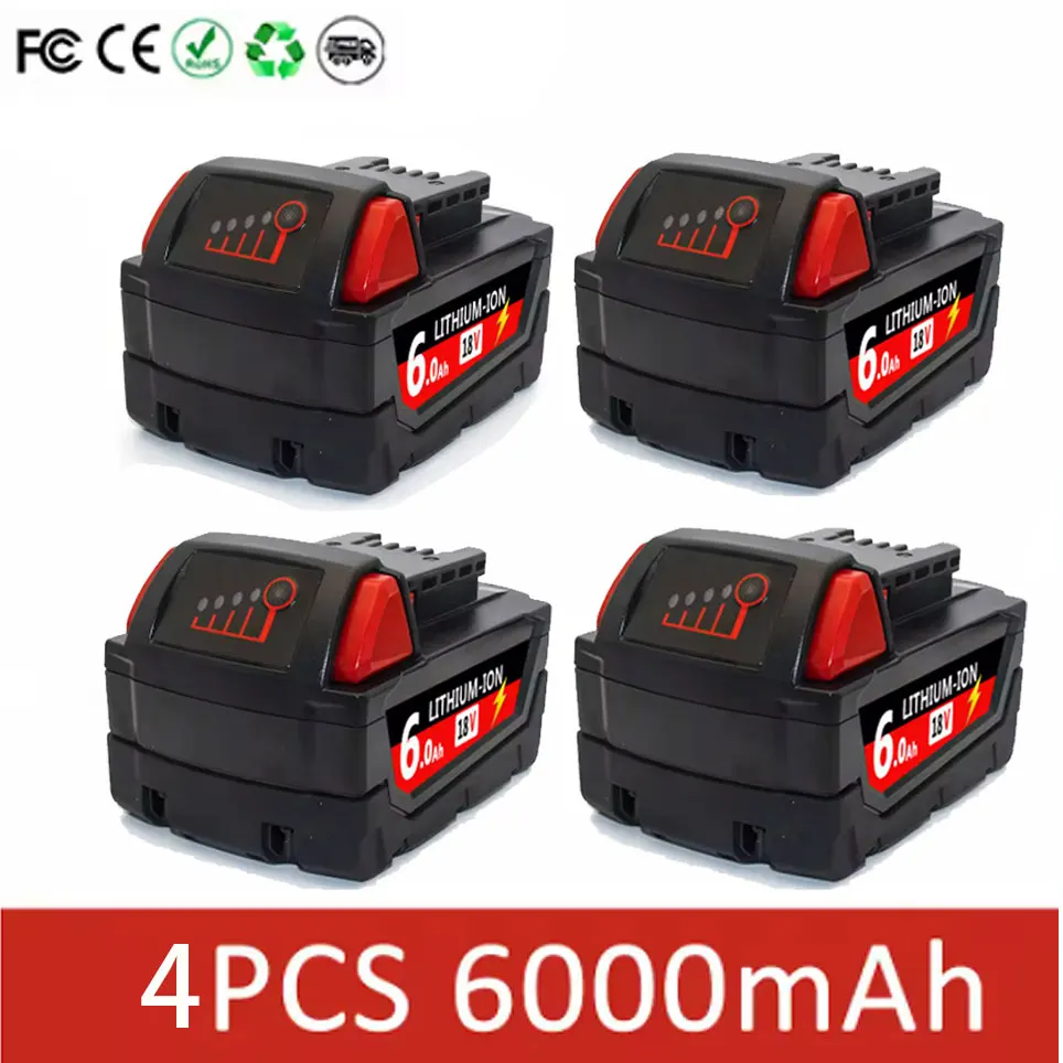 2026 Neues Modell für Milwaukee M18 18V 6.0AH M18 -1815-1850 2646-20-21CT für Milwaukee 18650 Werkzeug Wiederaufladbare Lithium-Batterie – Detail 9