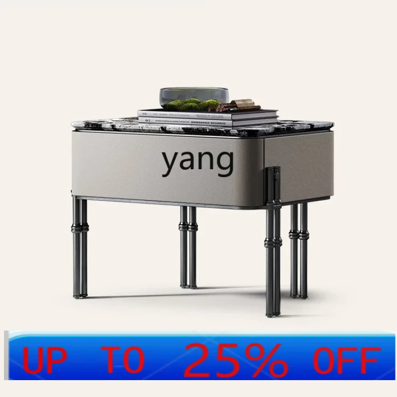 

LTT bedside cabinet luxury stone solid wood bedroom home modern bedside cabinet