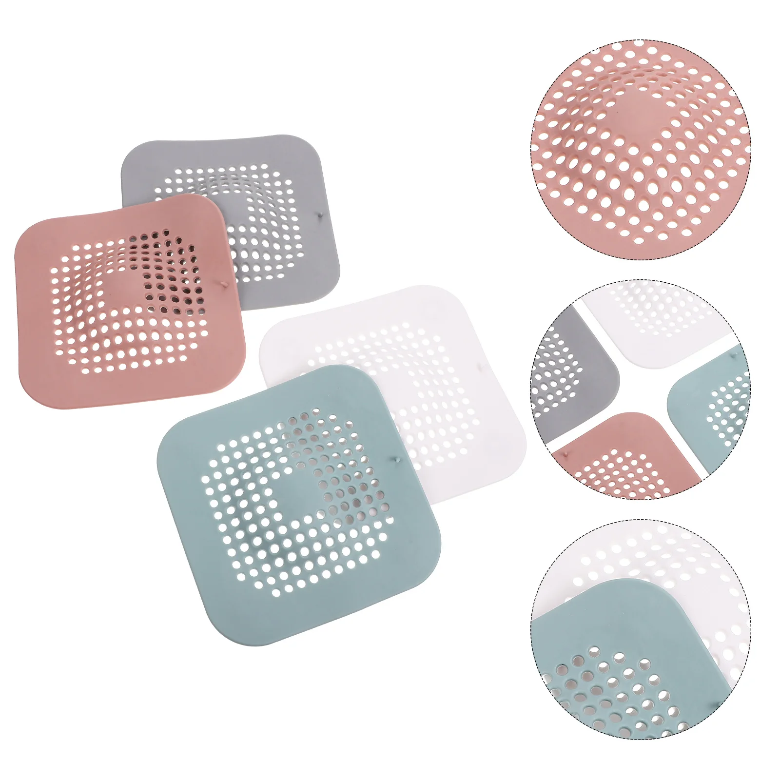 4 قطعة غطاء لبالوعة بالأرضية سميكة Tpr بالوعة غطاء مرشح المطبخ بالوعة الحمام استنزاف سدادة ختم مكافحة انسداد غطاء مرشح #6