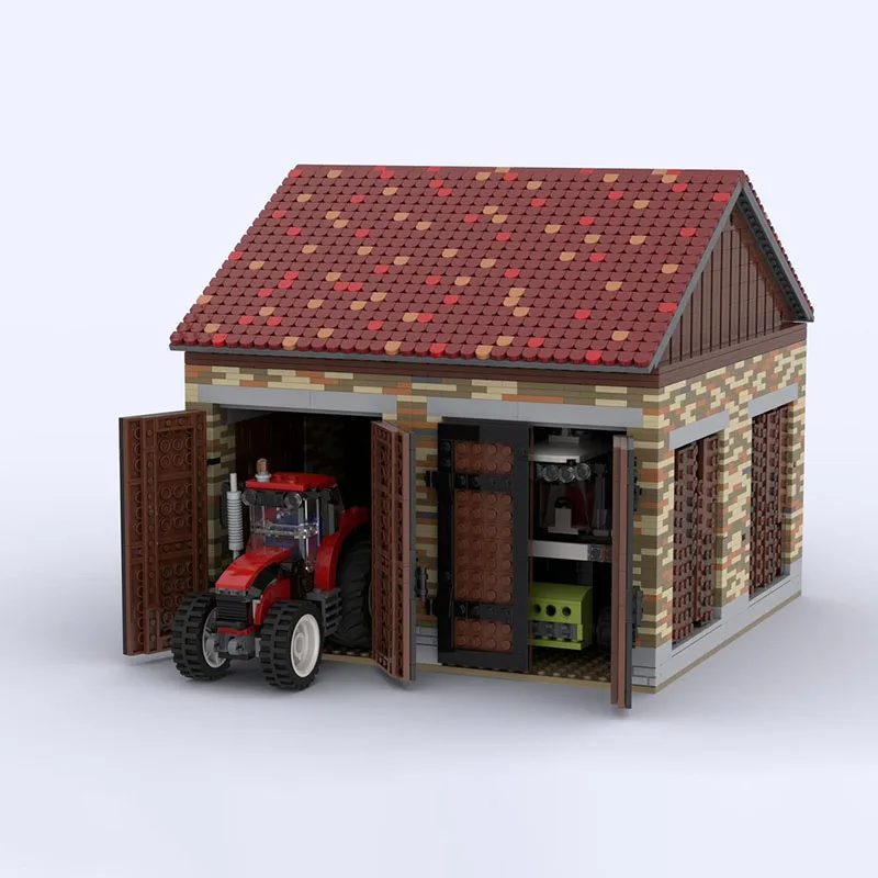 City Street View Moc Bouwstenen Modulair Boerderij Schuur Model Technologie Blokken Kerst DIY Speelgoed Bouw Vakantiecadeaus