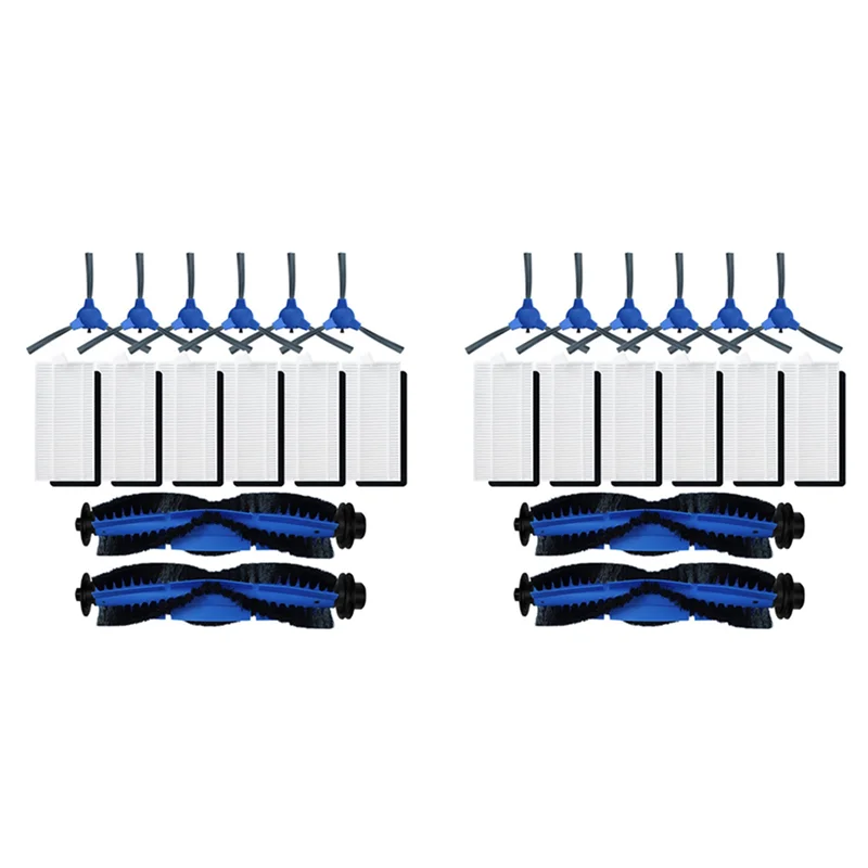 

2Set Primary HEPA Filter Main Side Brush For Anker Eufy Robovac 11S, 12, 15T, 15C, 25C, 30, 30C, 35C Robot-A54Q