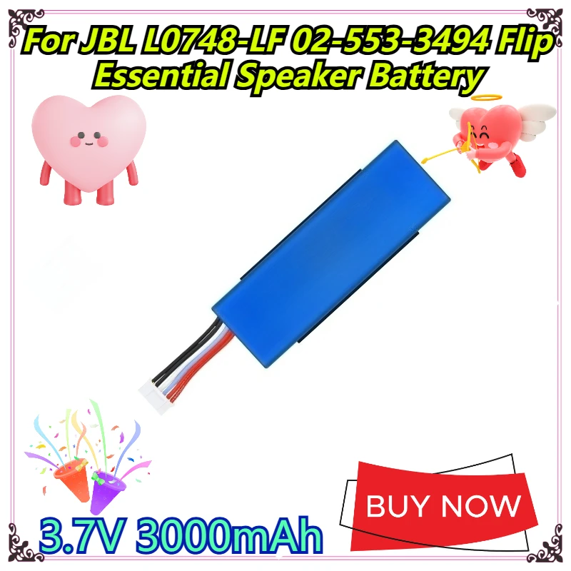 

3.7V 3000mAh For JBL L0748-LF 02-553-3494 Flip Essential Speaker Battery