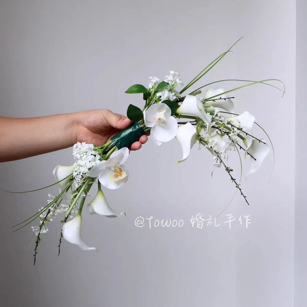 

Букет в форме мениска, искусственные цветы, для фотосъемки на открытом воздухе, для фотостудии, для свадебных фотосессий