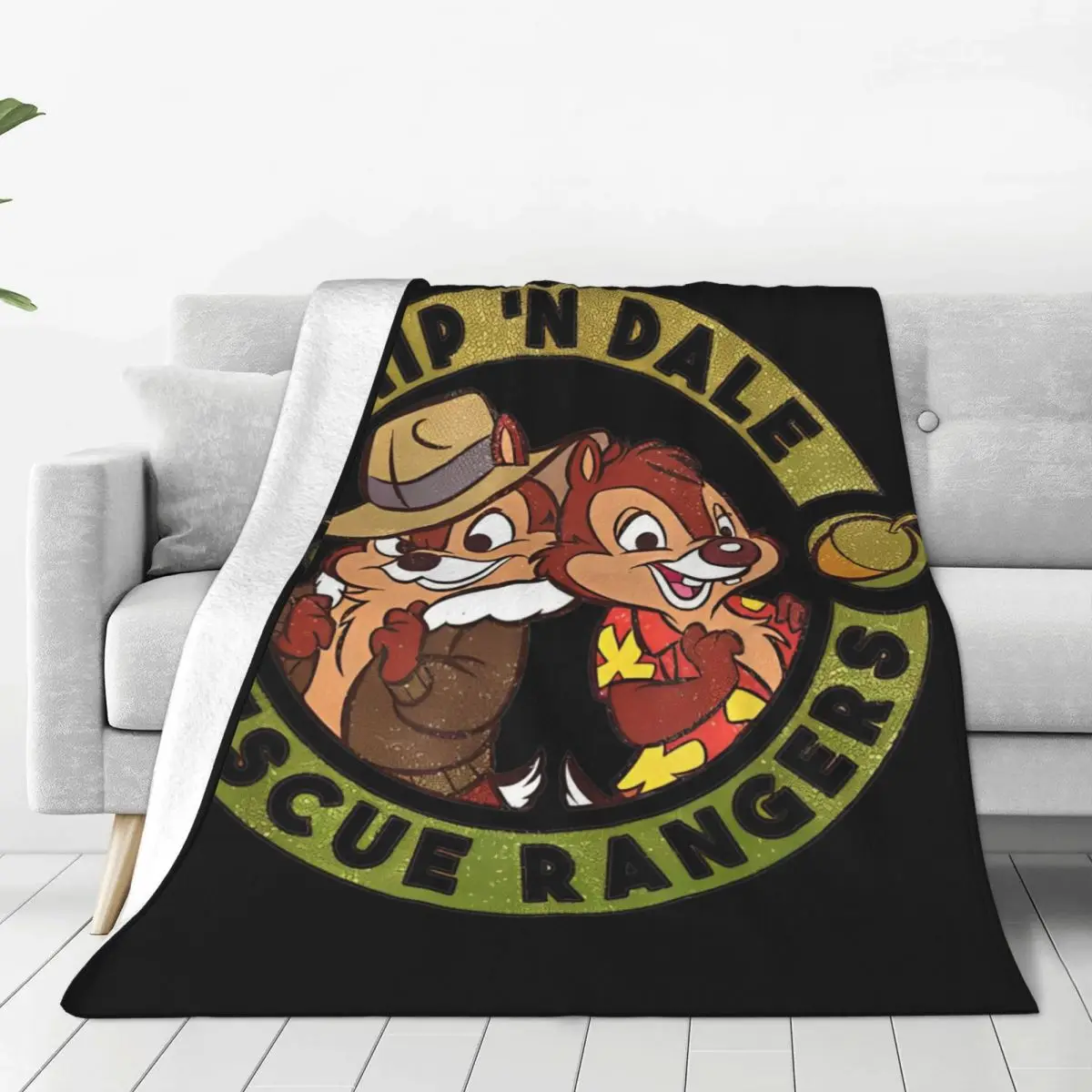 Squirrels Rescue Rangers Logo Warm Soft Blanket Travel Office Plush Bedding Throws Novelty Outdoor Flannel Bedspread