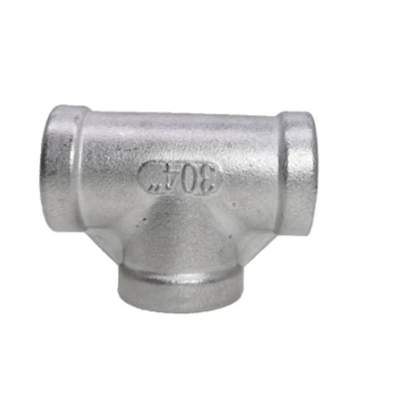 

1pc 304 stainless steel Tee-junction Female-Female-Female 1/4" 3/8" 1/2" 3/4" 1" 1.2" 1.5" 2" BSPT Female Thread T Type 3 Way