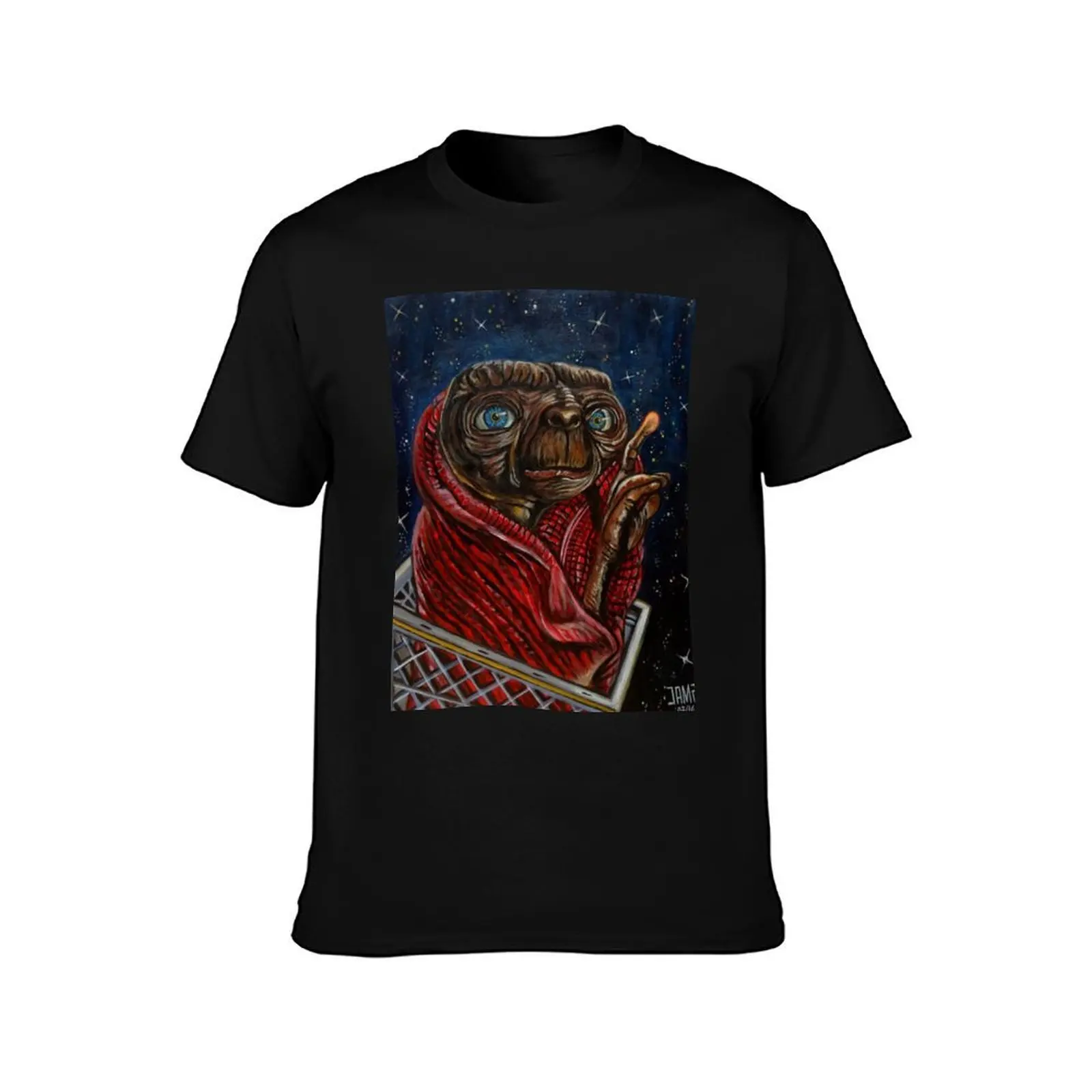 E.T. the Extra-Terrestrial T-Shirt, Summer Casual Cotton Tee, Oversized Streetwear Tops, Vintage Graphic Print, Unisex Men Women