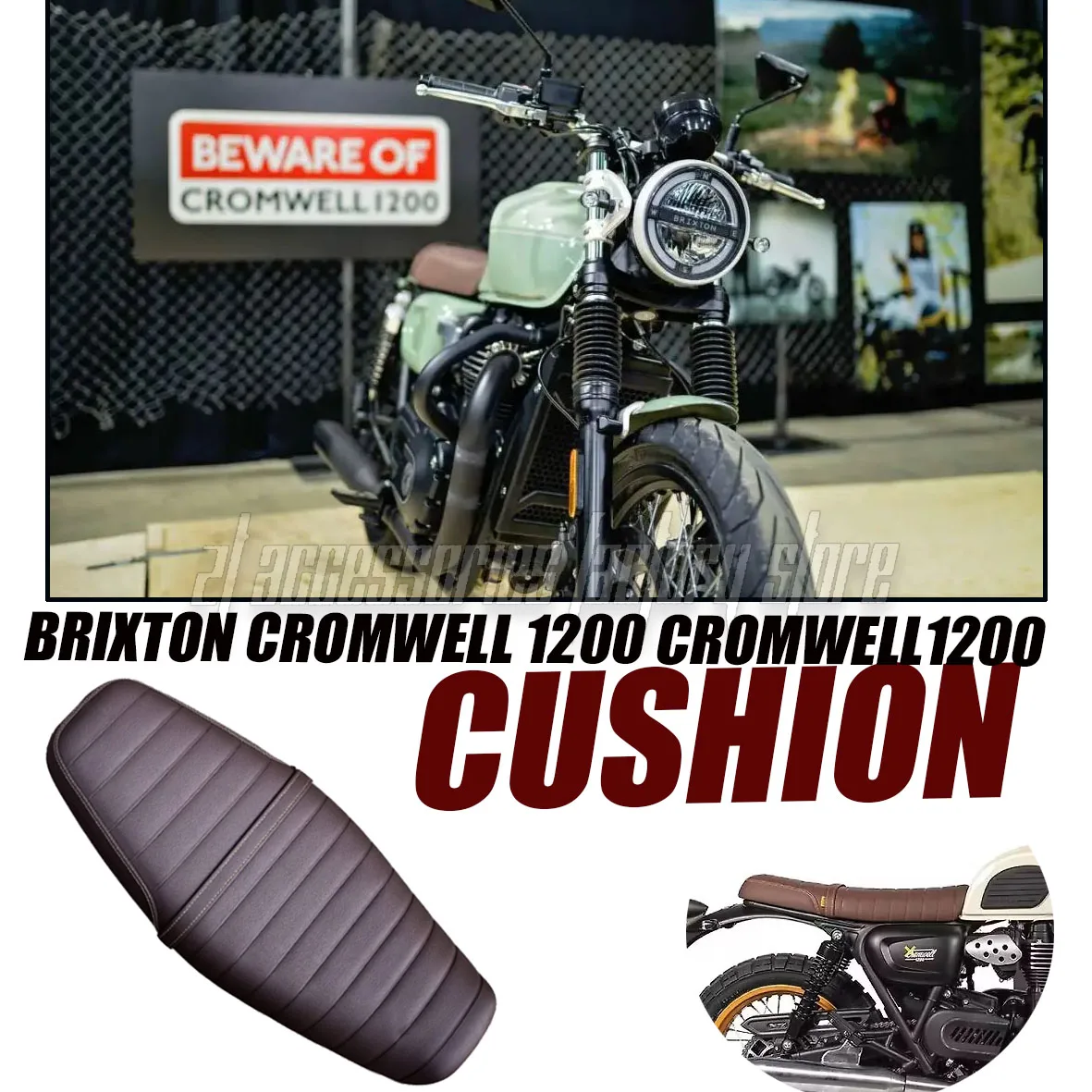

Suitable for Brixton Cromwell 1200 Cromwell1200 motorcycle original main and co-pilot comfortable modified seat cushion