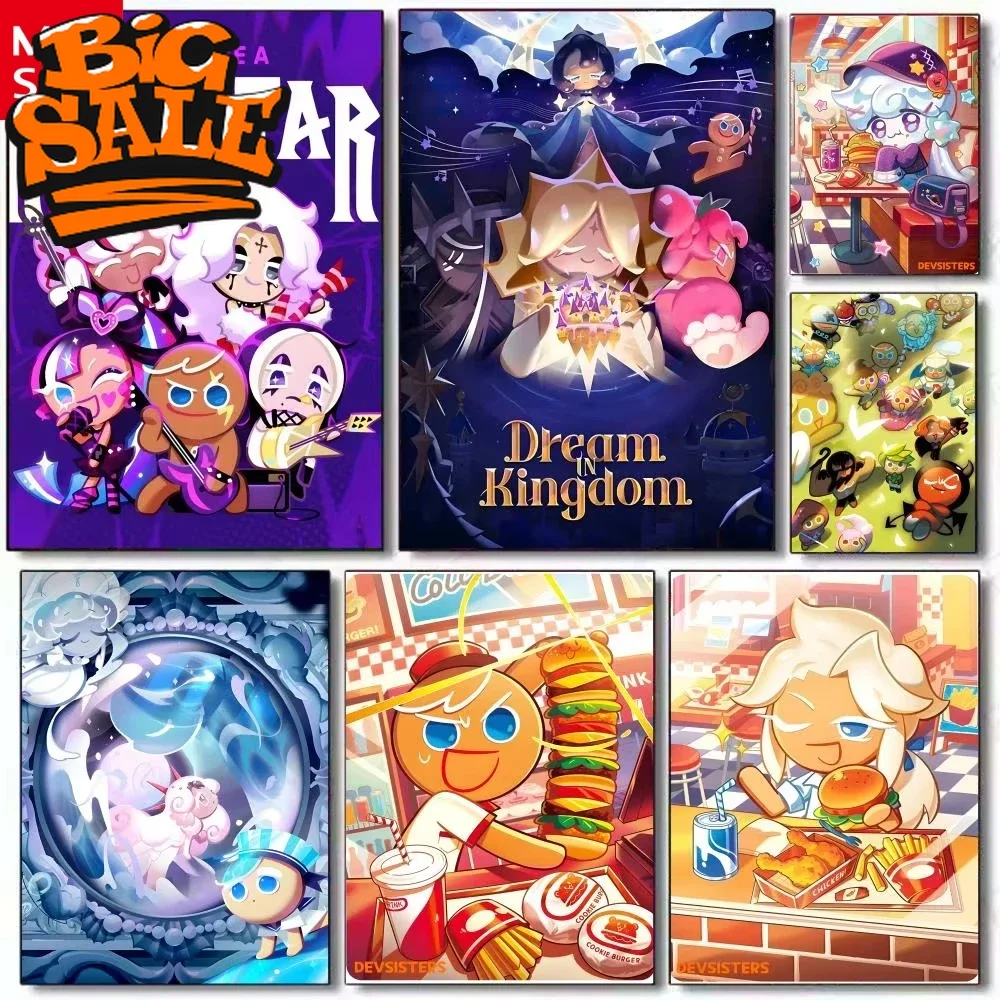 

DIY цифровой набор для рисования маслом, игра C-Cookie R-Run K-Kingdom, настенное интерьерное искусство, украшение для дома, праздничный подарок без рамки