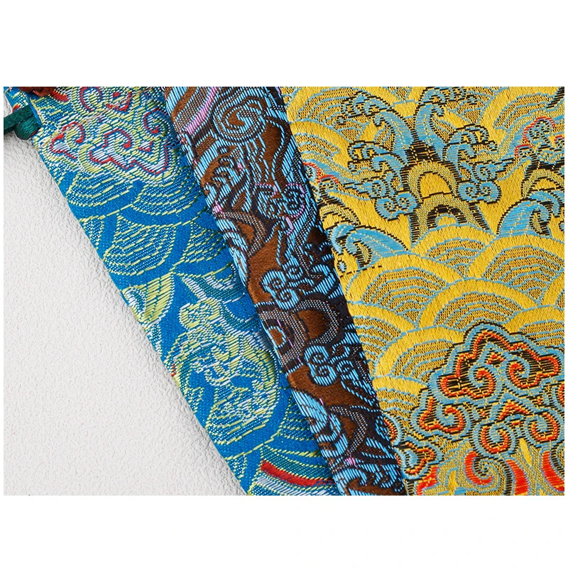 موجة نمط حزمة جيب الديباج الرباط حقيبة اليدوية الديباج حقيبة مجوهرات حقيبة للمجوهرات الفواكه المجففة أدوات مكتبية #4