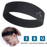 Wireless Bluetooth 5.3 Headphones Sweatproof Sports Headband Music Headset with Microphone Yoga Running Earphone for Men&Women