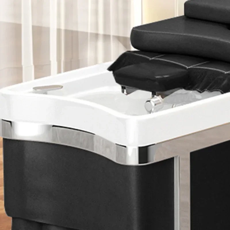 Recliner Shampoo Bed Hairdressing Metal Modern High End Hair Spa Washing Bed Thai Massage Cama Shampoo Spa Spa Furniture