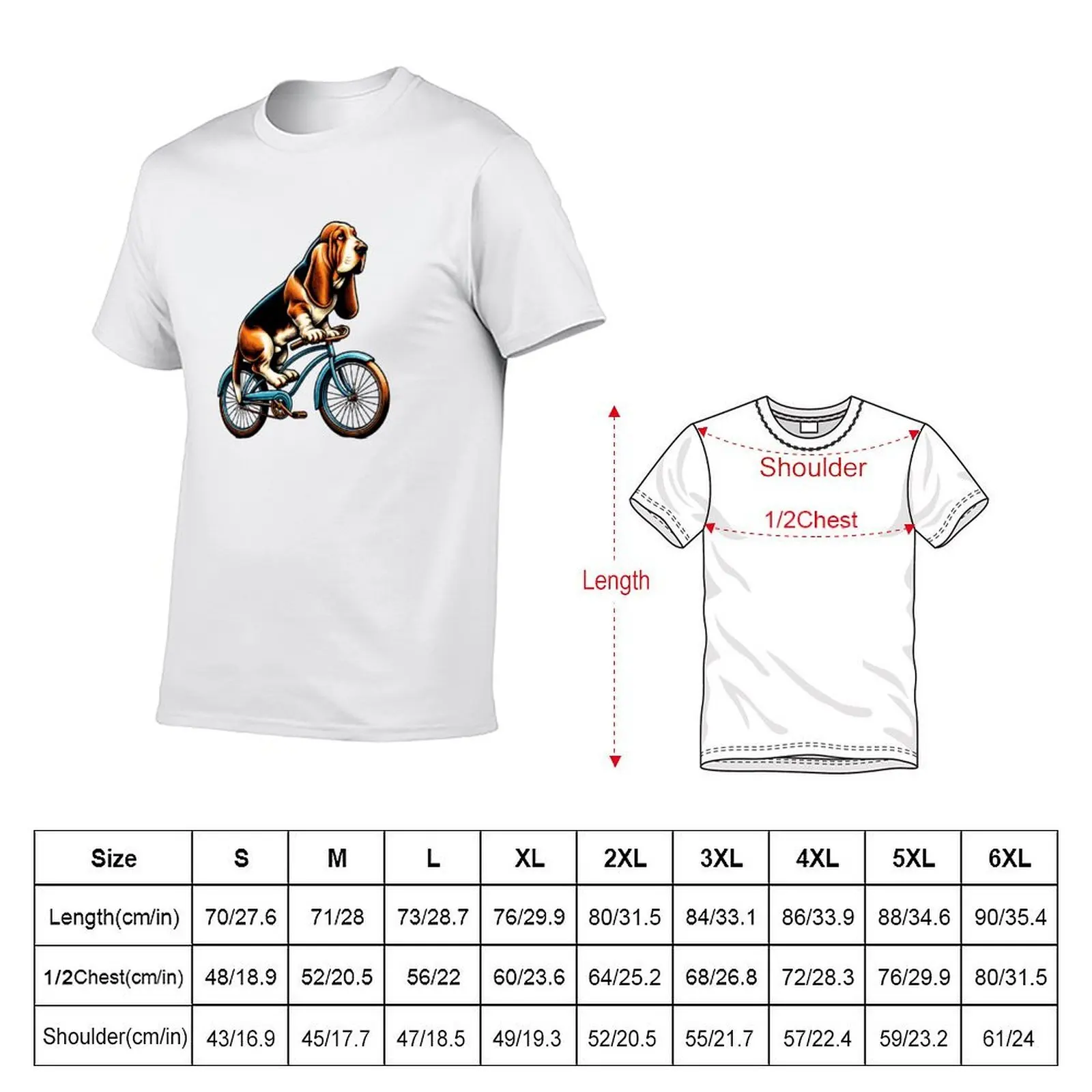 Basset Hound Cycling T-Shirt custom t-shirts anime shirt Men's clothing