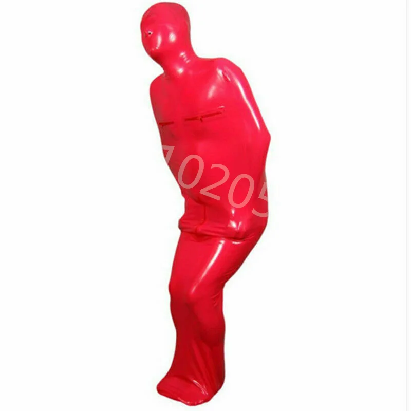 0.6mm Latex Sleeping Bag with Zipper on Back Chest and Crotch Rubber Bodybag Sleeps