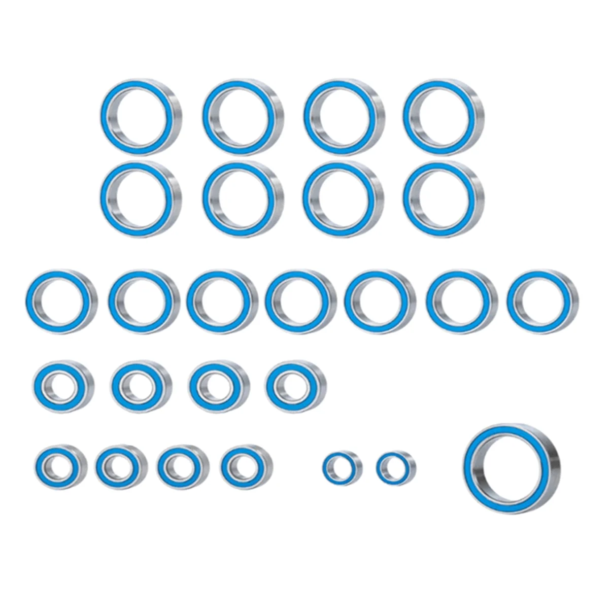 26PCS Rubber Sealed Ball Bearing Kit for ARRMA 1/10 BIG ROCK 3S RC Car Upgrades Parts Accessories