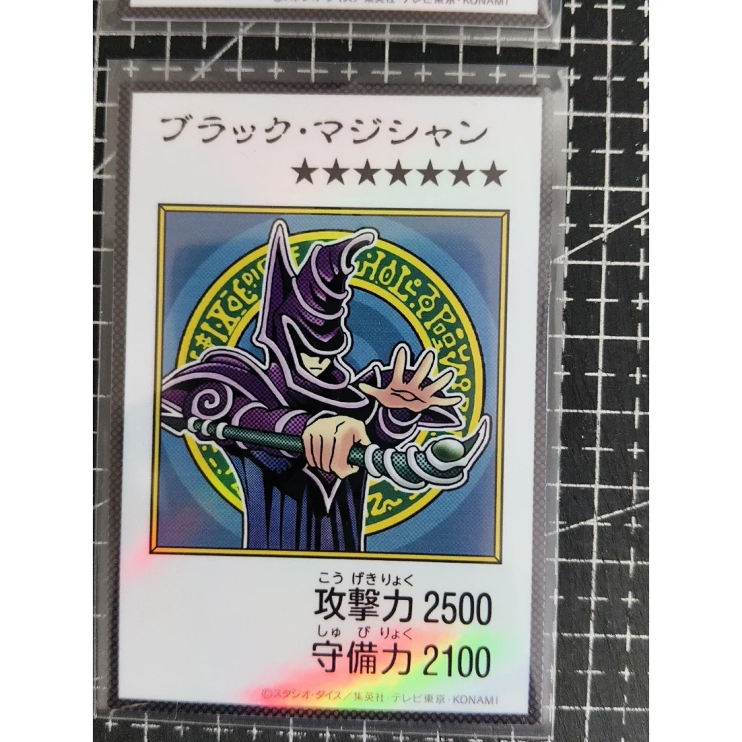 4pcs/set Yu-Gi-Oh! Blue-Eyes White Dragon Diy Comic Bonus Card Dark Magician Folding Glitter Game Collection Card Toy Gifts view 4