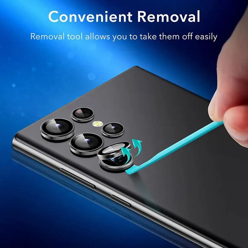 S22 Ultra Camera Lens Protector Tempered Glass Cover For Sam Sung S22 Ultra S22 Ultra Camera Lens Film Metal Ring Protective