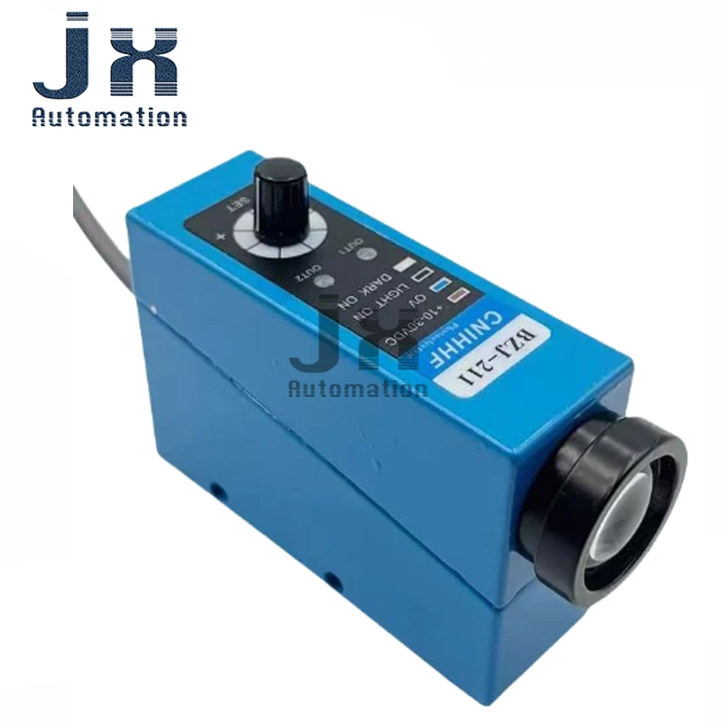 BZJ-211 Color Mark Sensor DC10-30V Packing Machine Auto Tracking/Rectify Deviation Photoelectric Eye Switch Sensor