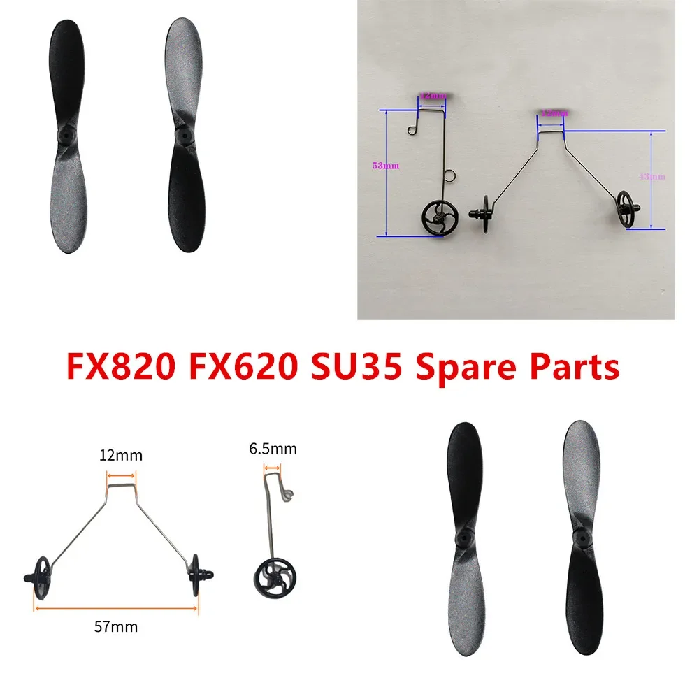 FX820 FX620 SU35 RC Plane Spare Parts Propeller Blade Landing Gear Motor Seat