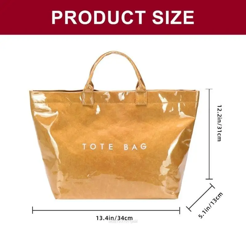 

X5XA Stylish Women's Bag in PVC Top Handle Bags with Secure Closure Fastening and Large Capacity Handbag for Everyday Use