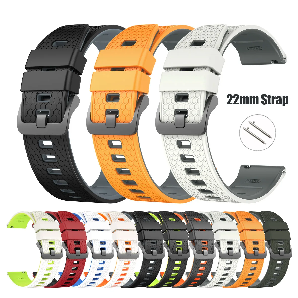 Silicone 22Mm Strap…