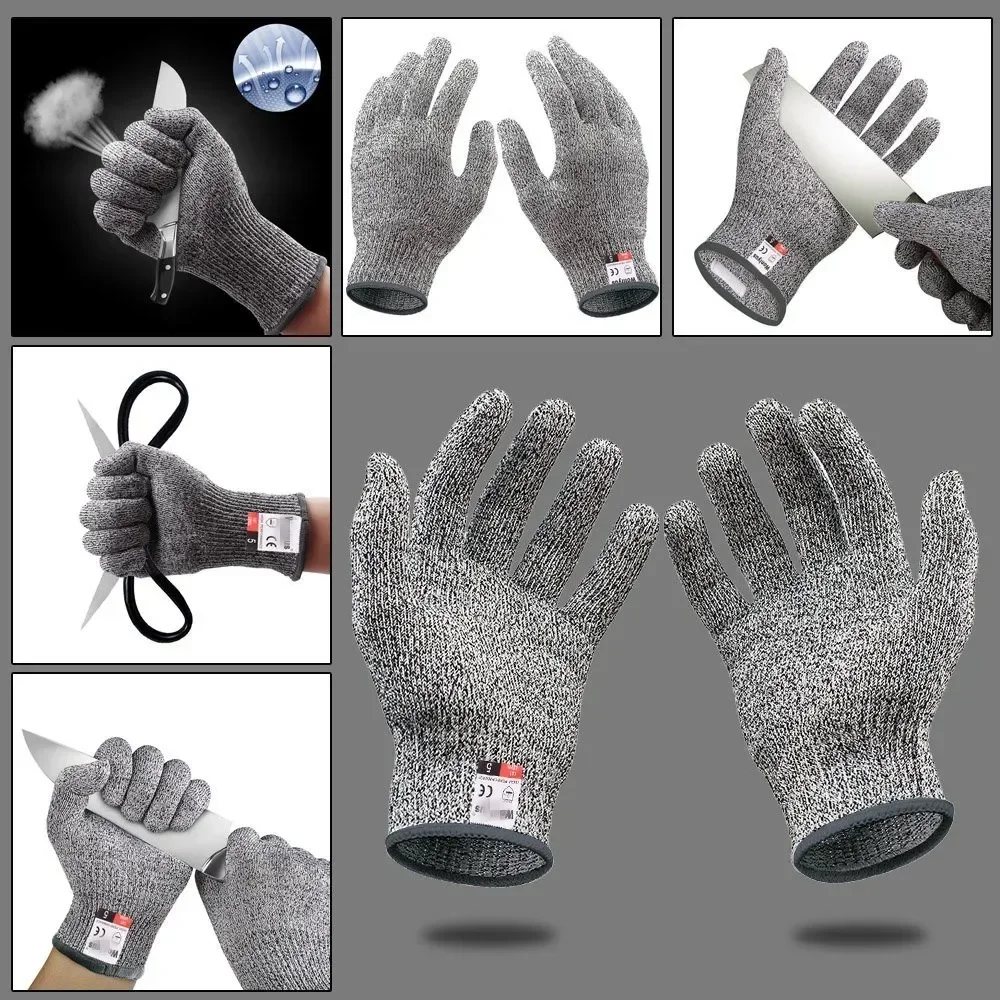 Anti-cut Gloves Level 5 Safety Cutting Proof Resistant Stab Protection High-strength Grade Butcher Kitchen Gardening Work Gloves