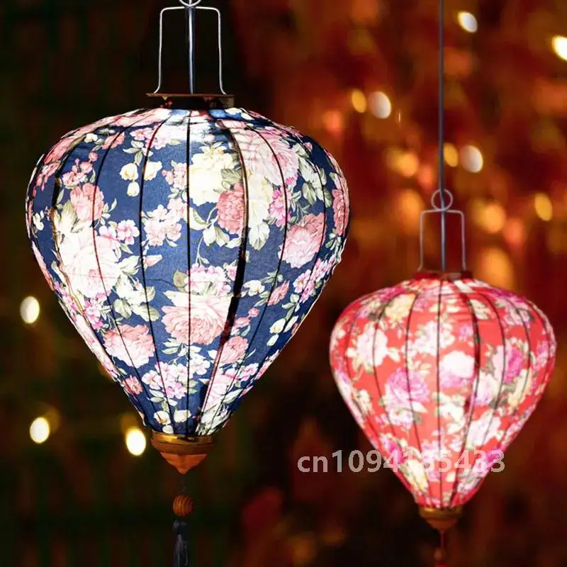 12/14inch Tradition Retro Hanging Lantern Japanese Restaurant Festival Decor Printed Lantern Chinese Vietnam New Year Lantern