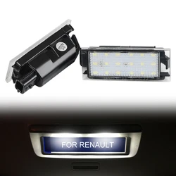 2PCS  License Plate Light  Canbus Car LED Number  Renault Twingo II Clio IV Laguna 2 Megane 3 Twingo Master Vel Satis Car Lights
