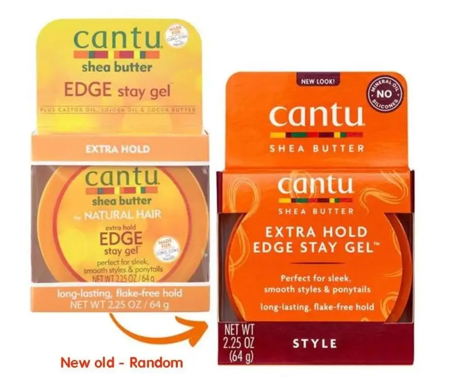 64g cantu Edge Gel Shampoo & Conditioner Coconut Curling Cream Moisturizing Curl Activator Cream with Shea Butter Natural Hair